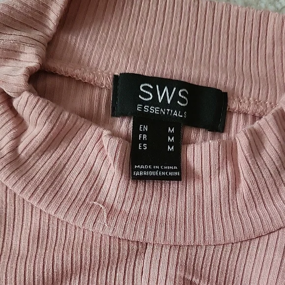 Pink Ribbed Long Sleeve Top - Picture 3 of 3